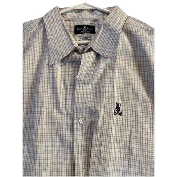 Psycho Bunny By Robert Godley Long Sleeve Plaid Button Down Shirt Size 2XL - Picture 1 of 11